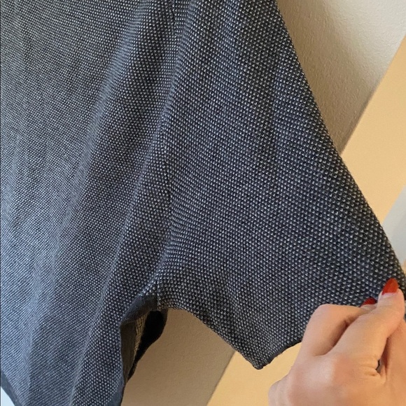 Adrienne Vittadini Merino Wool Blend Turtleneck Poncho Sweater Gray Size M/L - Picture 5 of 10